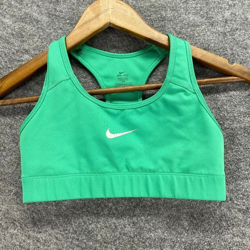 5/$45 Nike Activewear Bra Women XS Green Sleeveless Racerback Nike Athletic